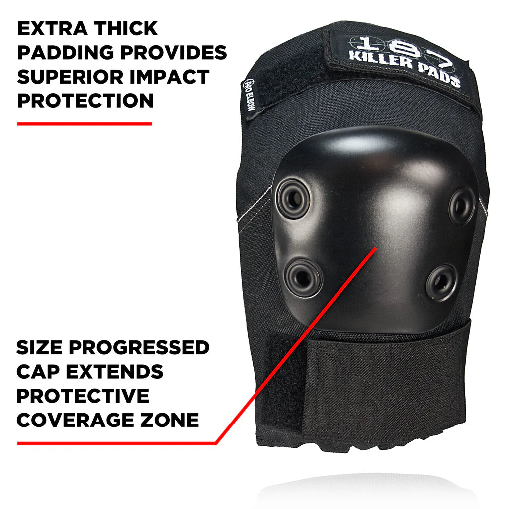 187 Killer Pads Pro Elbow Pad - Black
