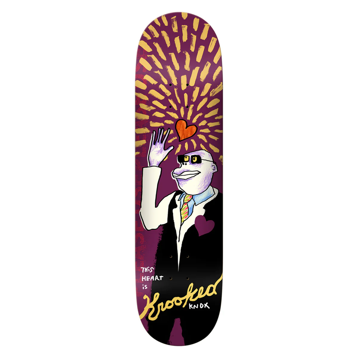 Krooked Tom Knox This Heart Skate Deck - 8.5