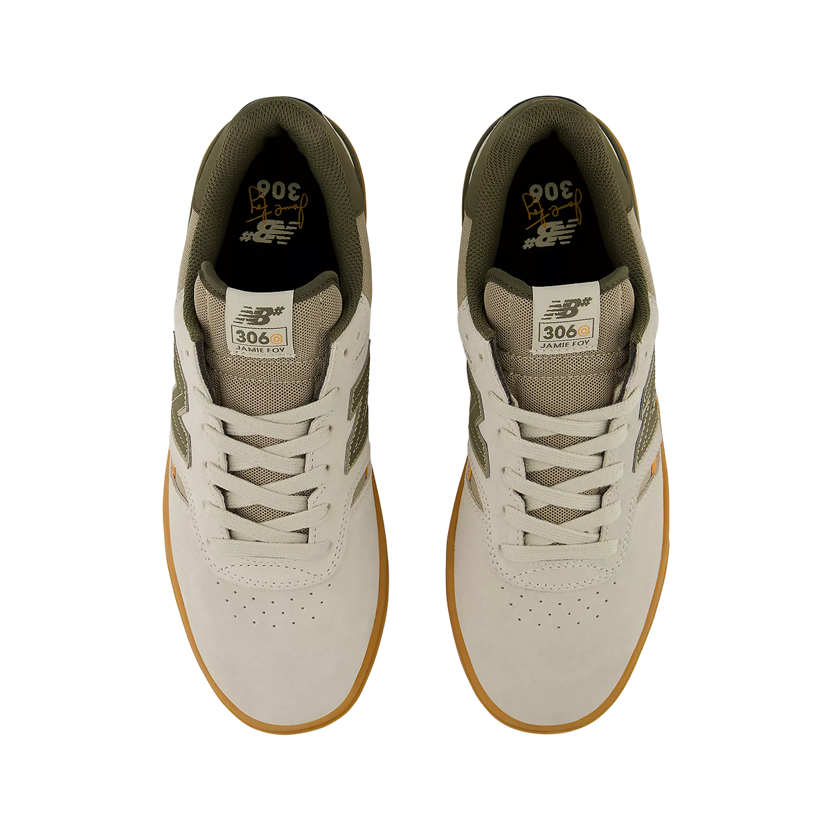 New Balance NM Jamie Foy 306 Cup Shoes - Timberwolf / Dark Moss
