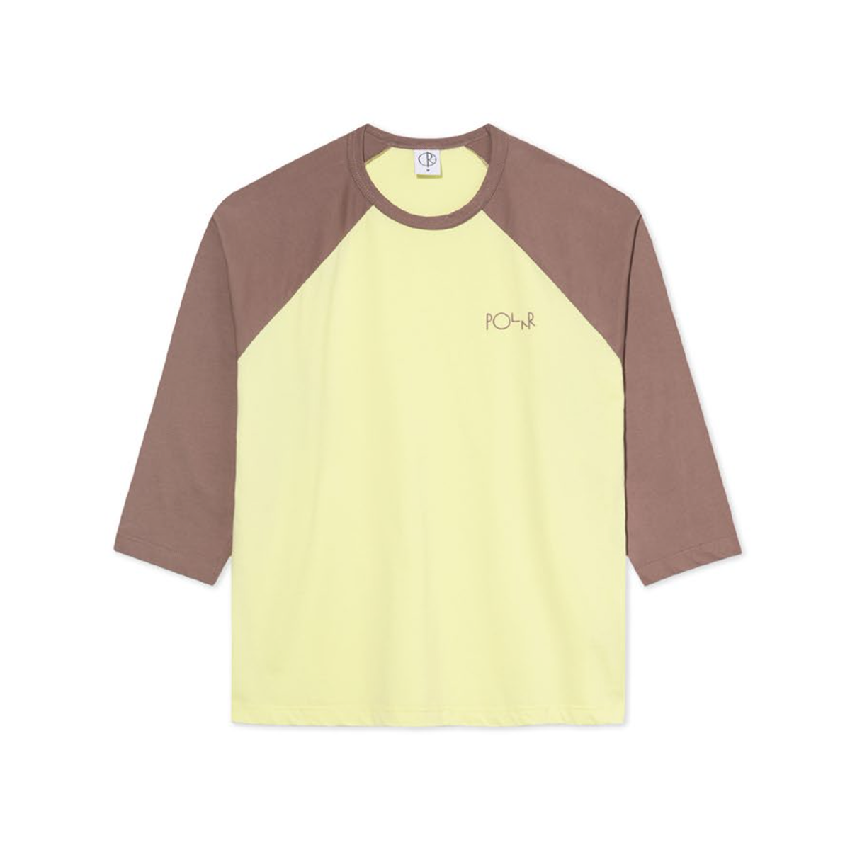 Polar 3/4th Sleeve T-Shirt - Cinnamon / Light Yellow