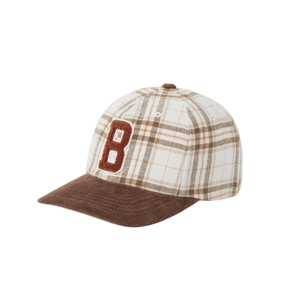 Brixton Big B Adjustable Hat - Plaid / Brown Corduroy