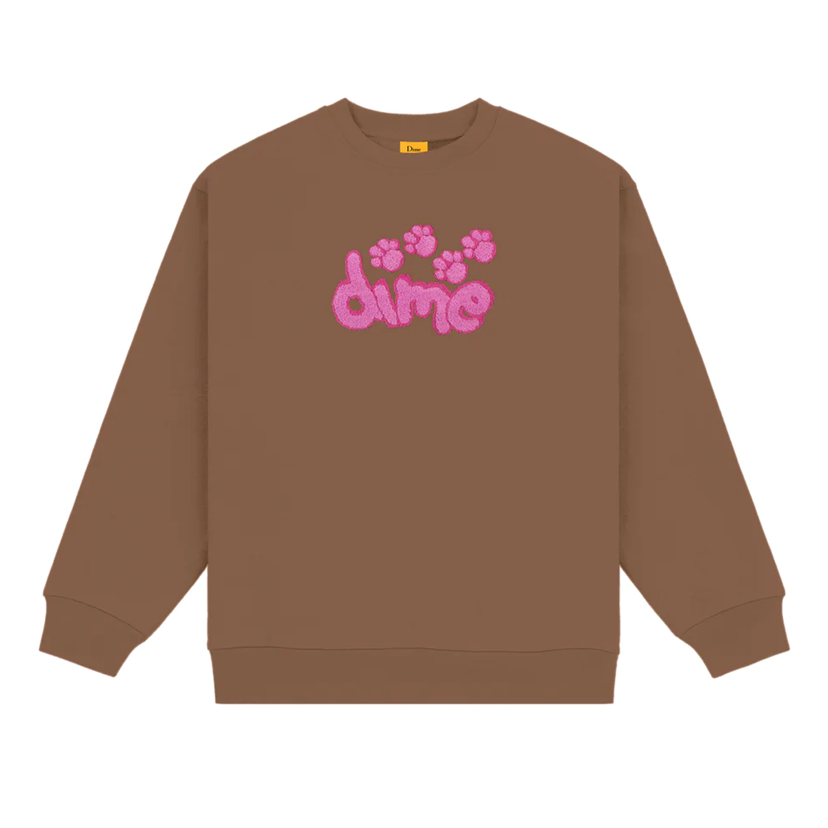 Dime Pawz Chenille Crewneck - Brown