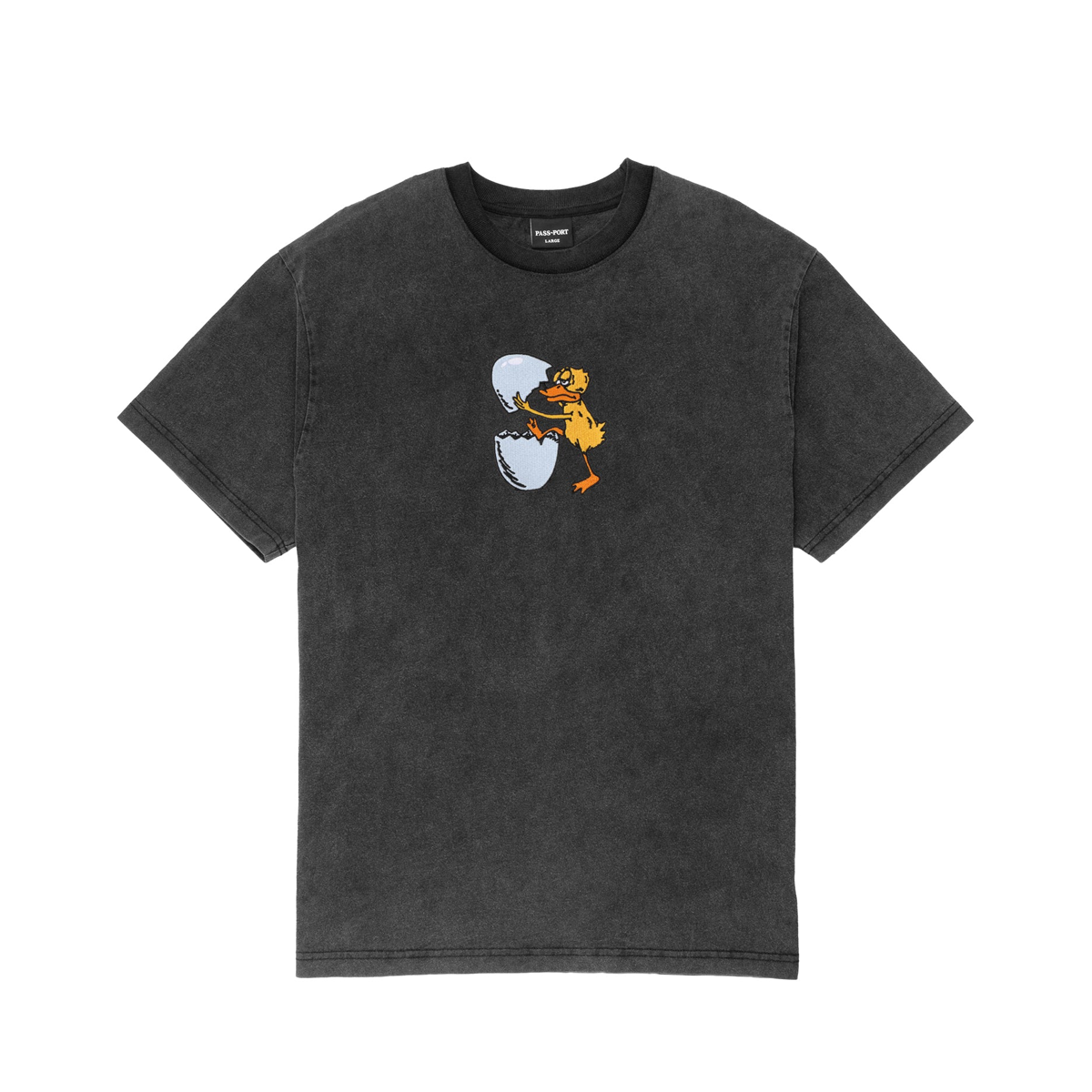 Passport Over It T-Shirt - Washed Black