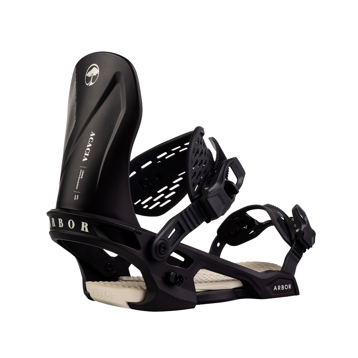 Arbor 2027 Women's Acacia Snowboard Bindings - Black / Marshmallow