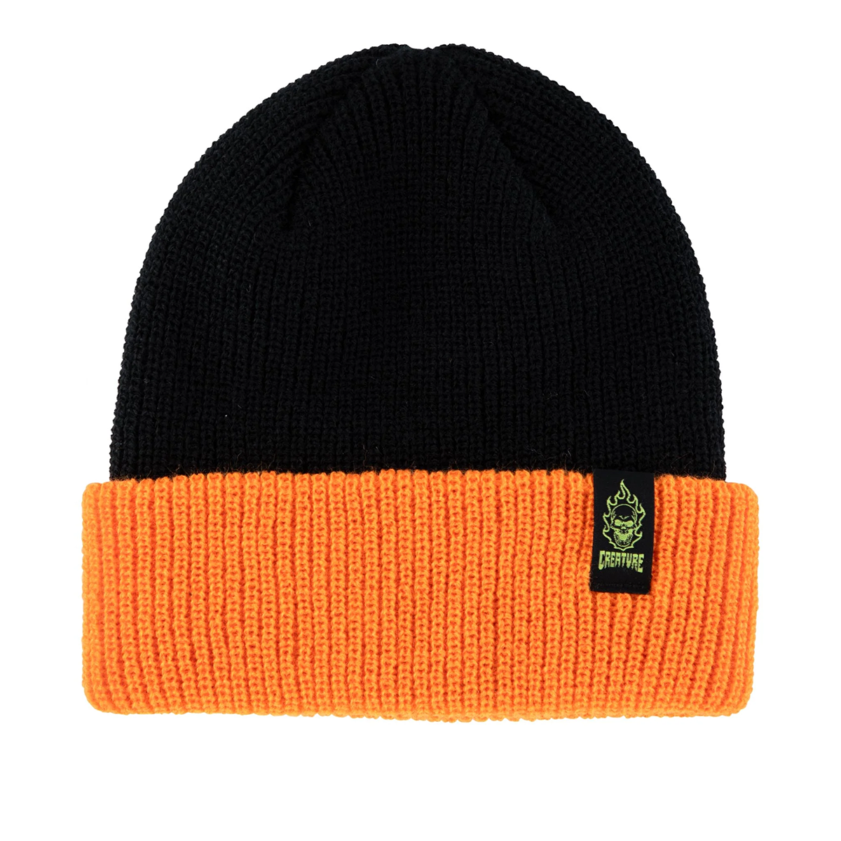 Creature Bonehead Label Beanie - Black / Orange