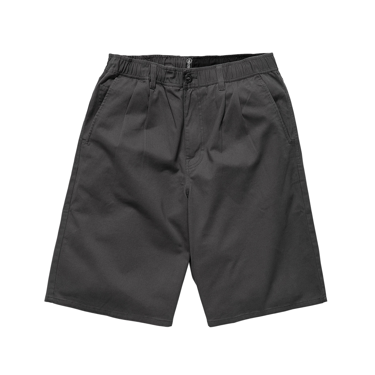 Volcom Chillow Pleat Elastic Waist Chino Shorts - Castlerock