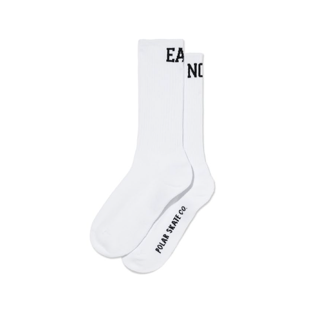 Polar Easy Now Long Rib Socks - White