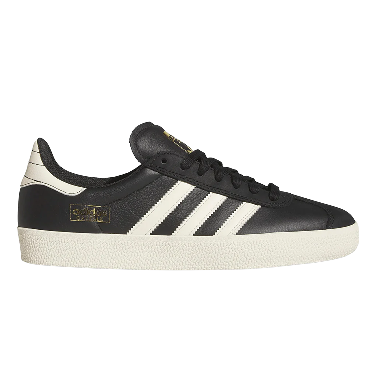 Adidas Gazelle ADV Shoes - Core Black / Cream White / Gold Metallic