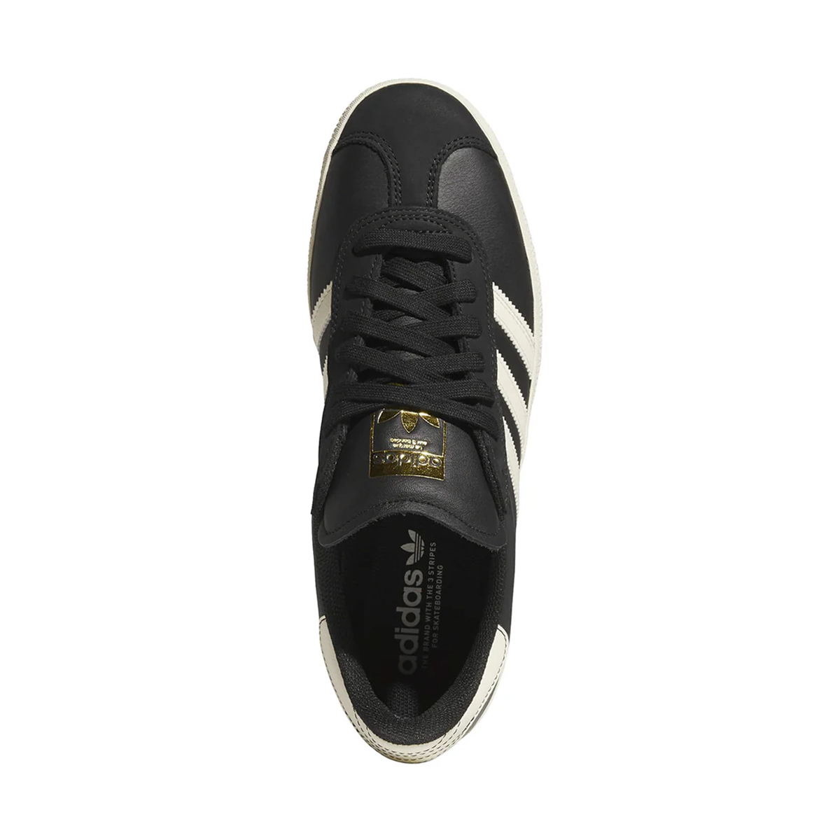 Adidas Gazelle ADV Shoes - Core Black / Cream White / Gold Metallic