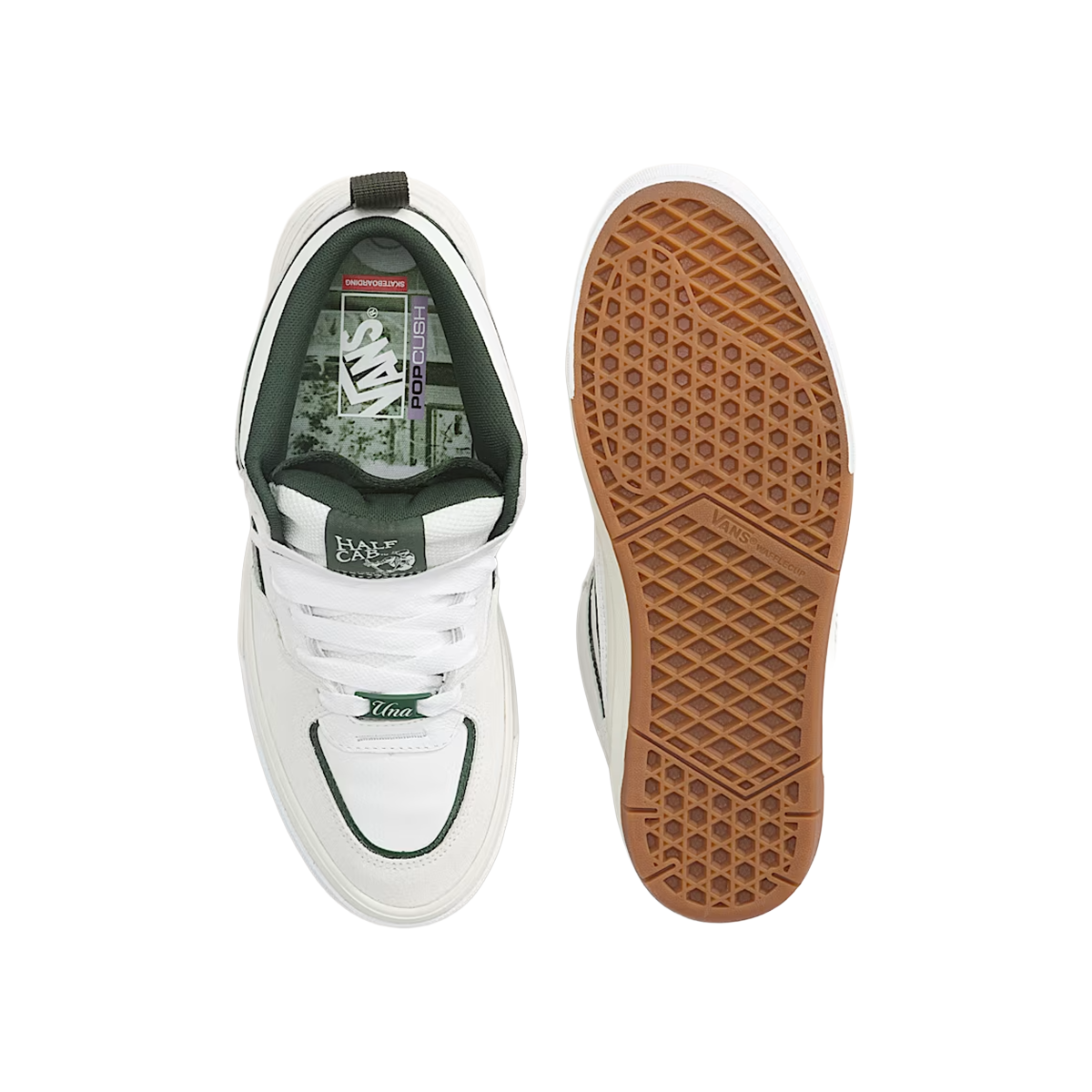 Vans X Una Farrar Skate Half Cab Wafflecup Shoes - Utility Block Blanc De Blanc