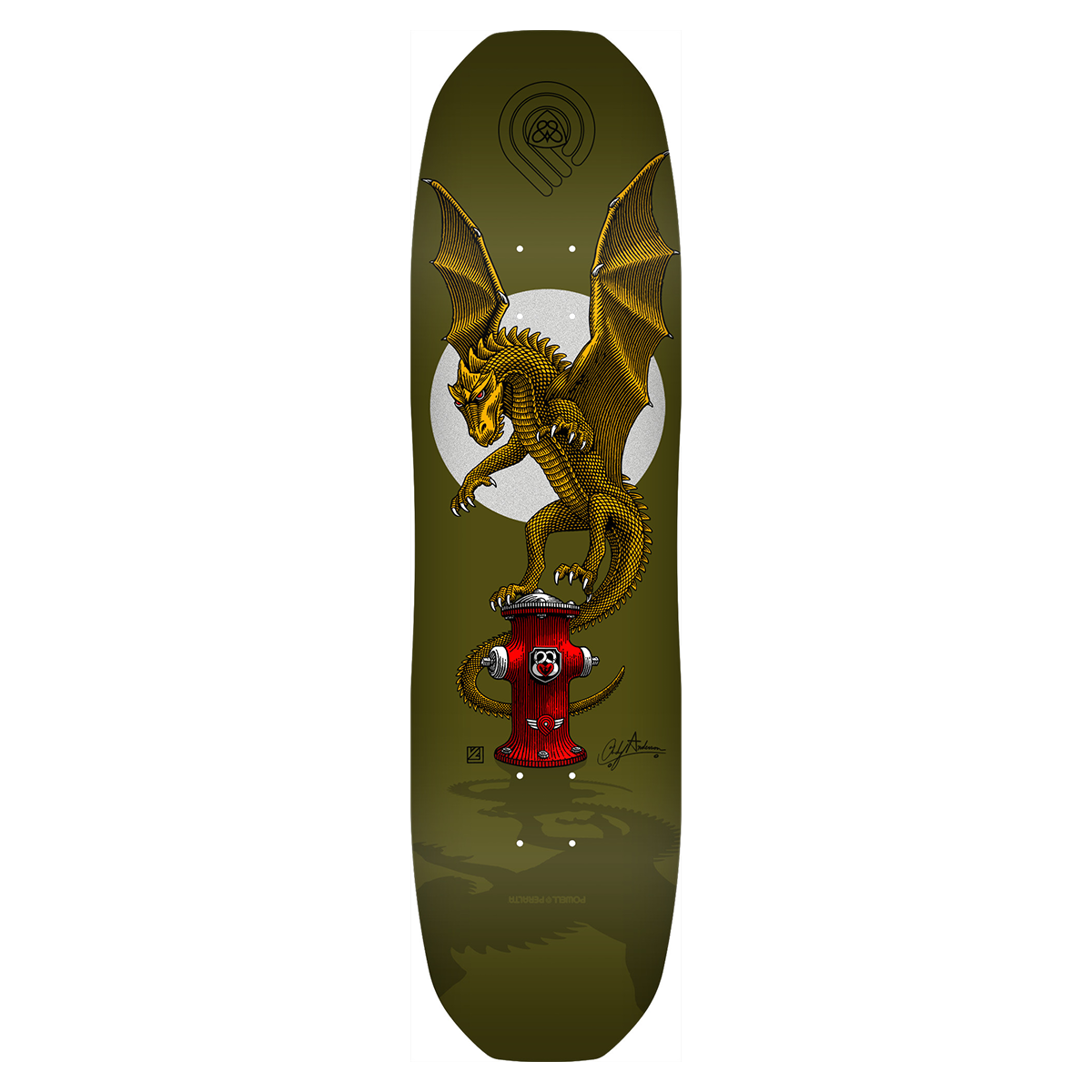 Powell Peralta Pro Andy Anderson Hydrant Shape 311 Skate Deck - 8.45