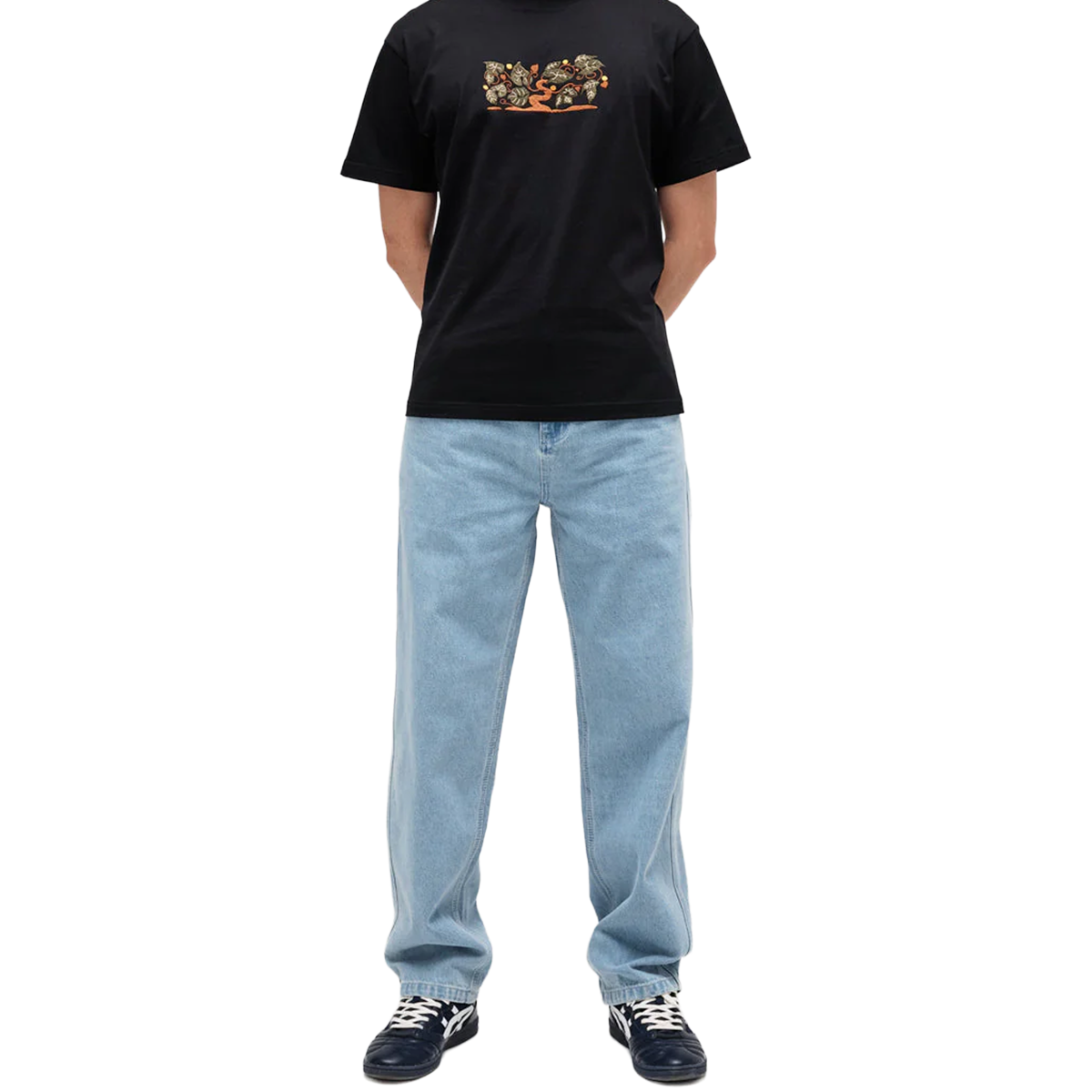 Passport Workers Club Straight Leg Jeans - Washed Light Indigo