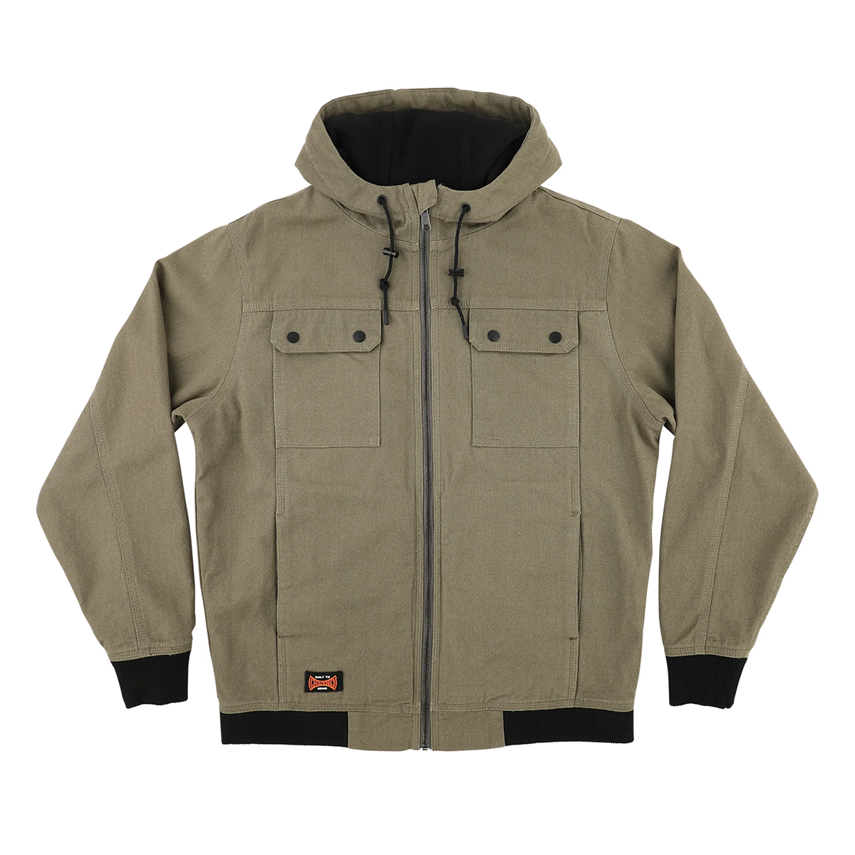 Independent Built To Grind Hooded Canvas Work Jacket - Moss