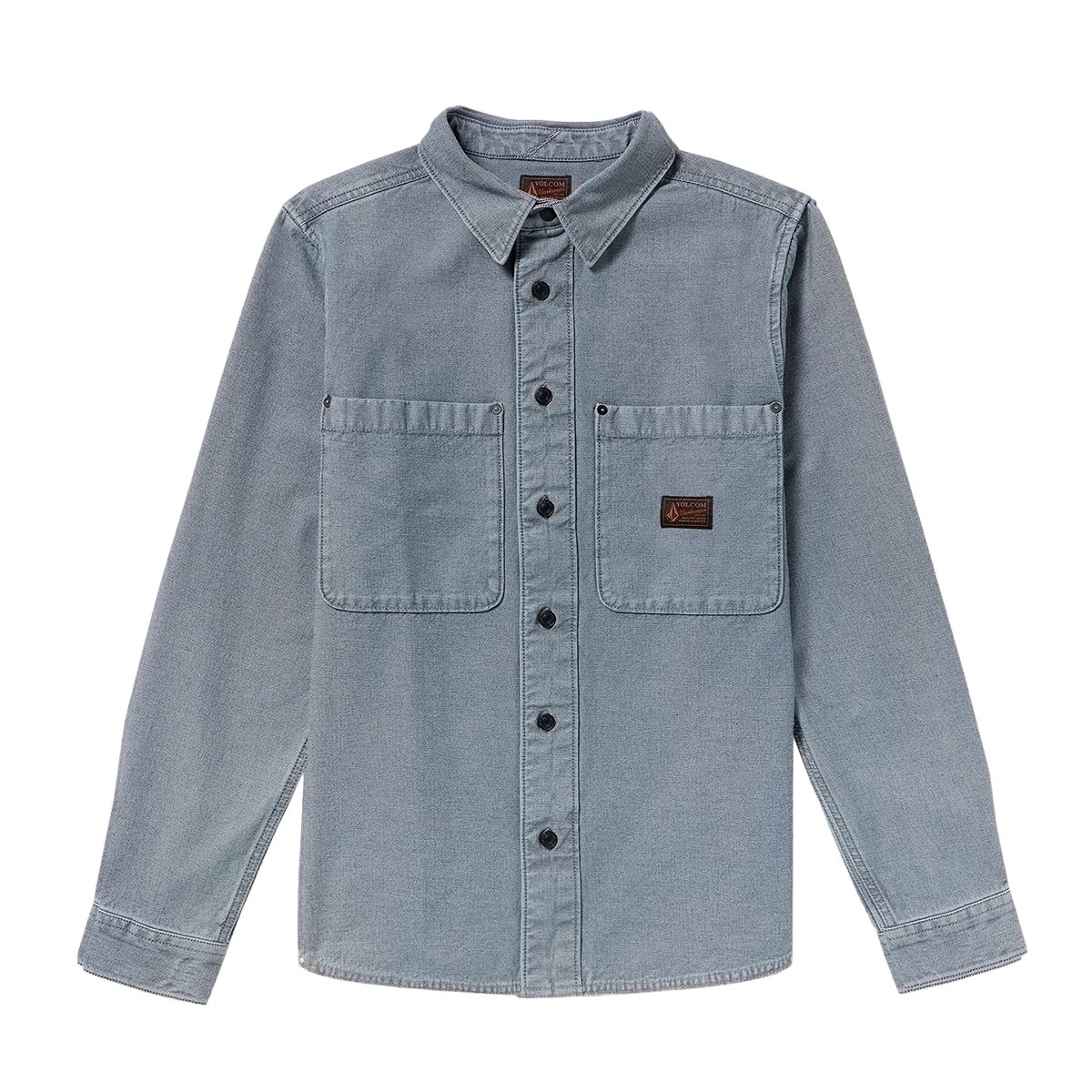 Volcom Levelstone Long Sleeve Shirt - Blue Wash