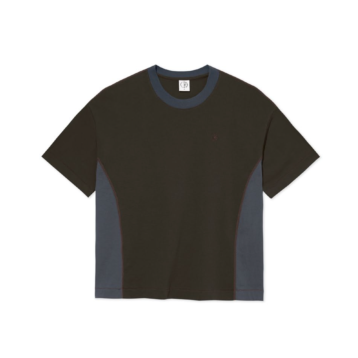 Polar Surf Panel T-Shirt - Dirty Black / Grey Blue