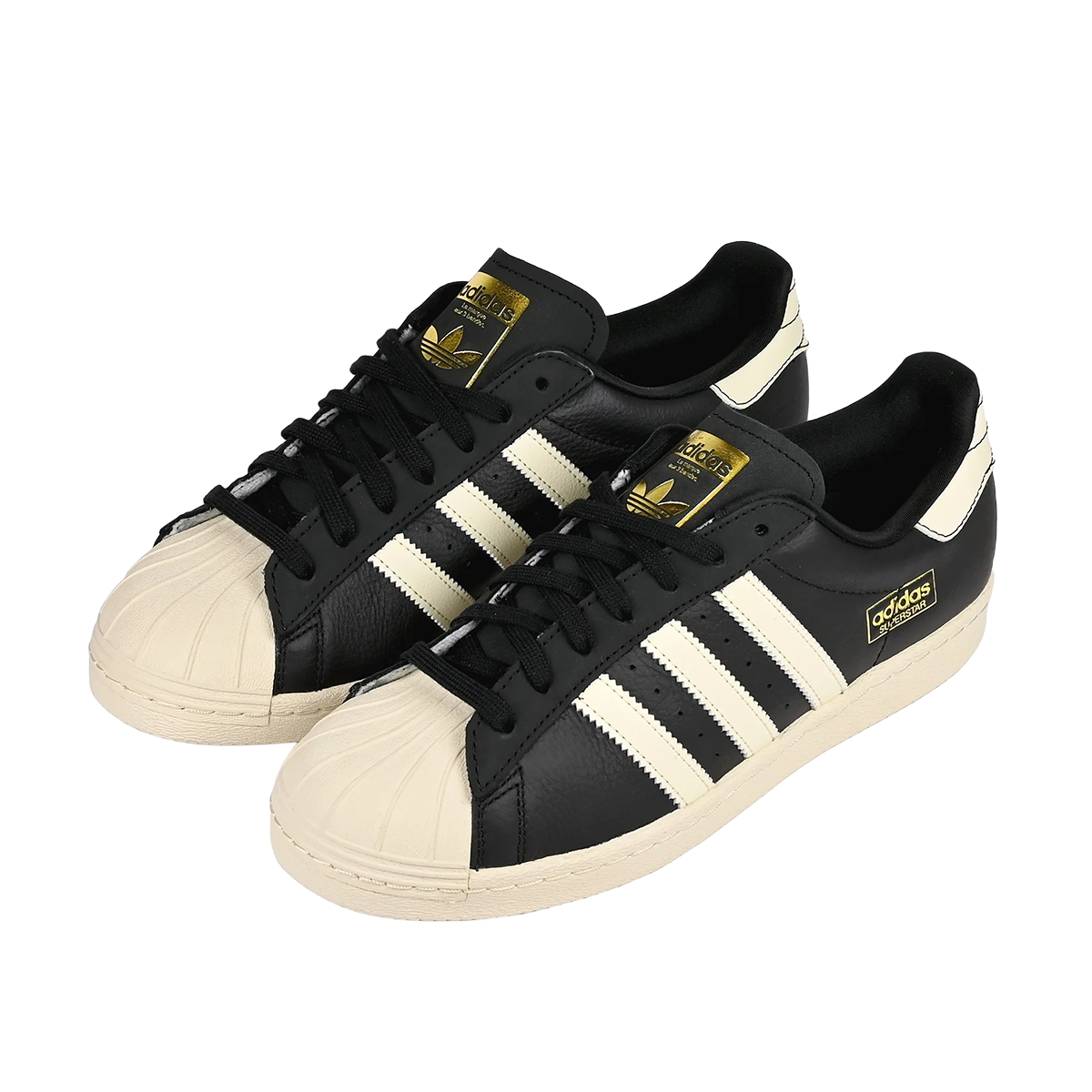 Adidas Superstar 80 ADV Shoes - Core Black / Cream White / Gold Metallic