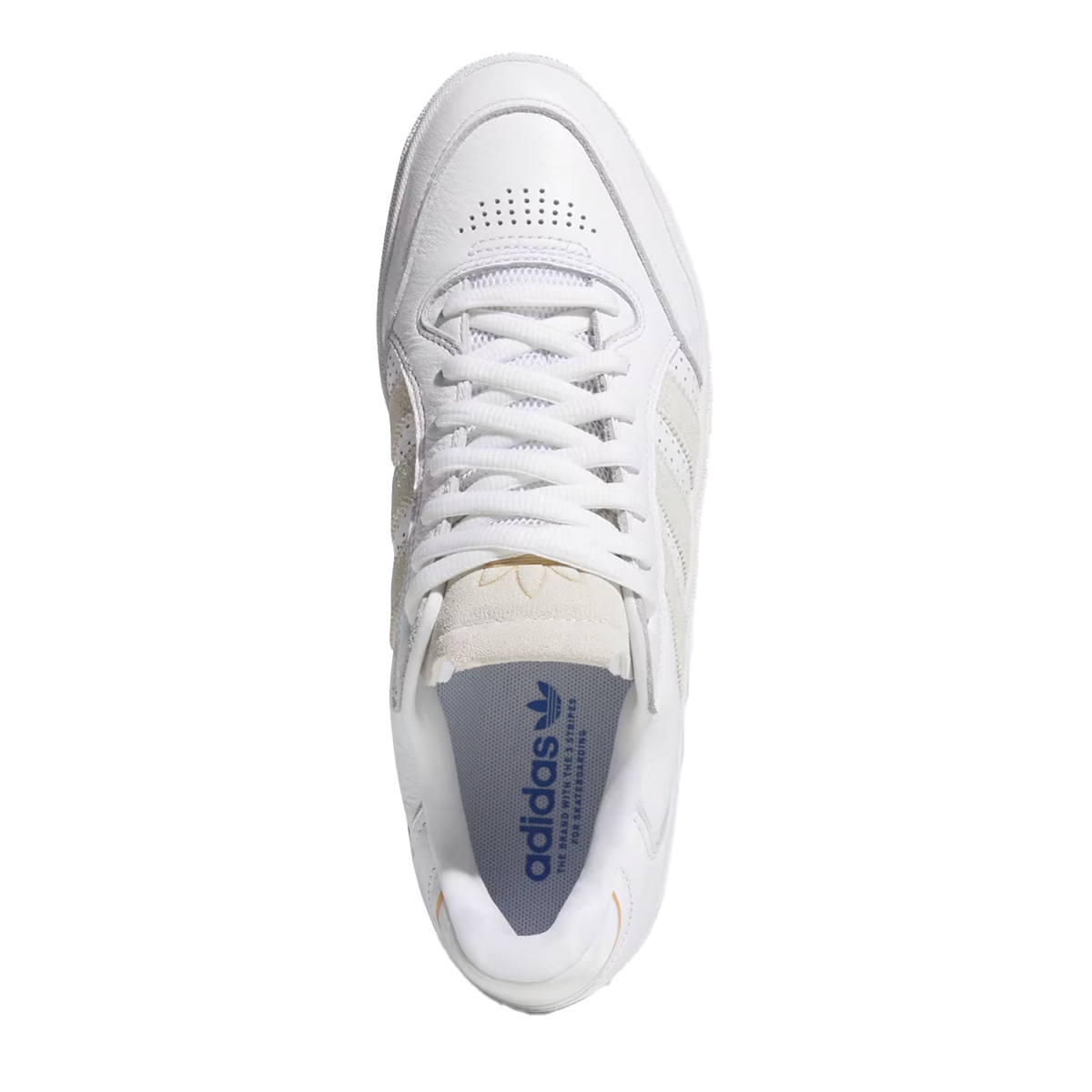 Adidas Tyshawn Low Shoes - Cloud White / Cloud White / Gold Metallic
