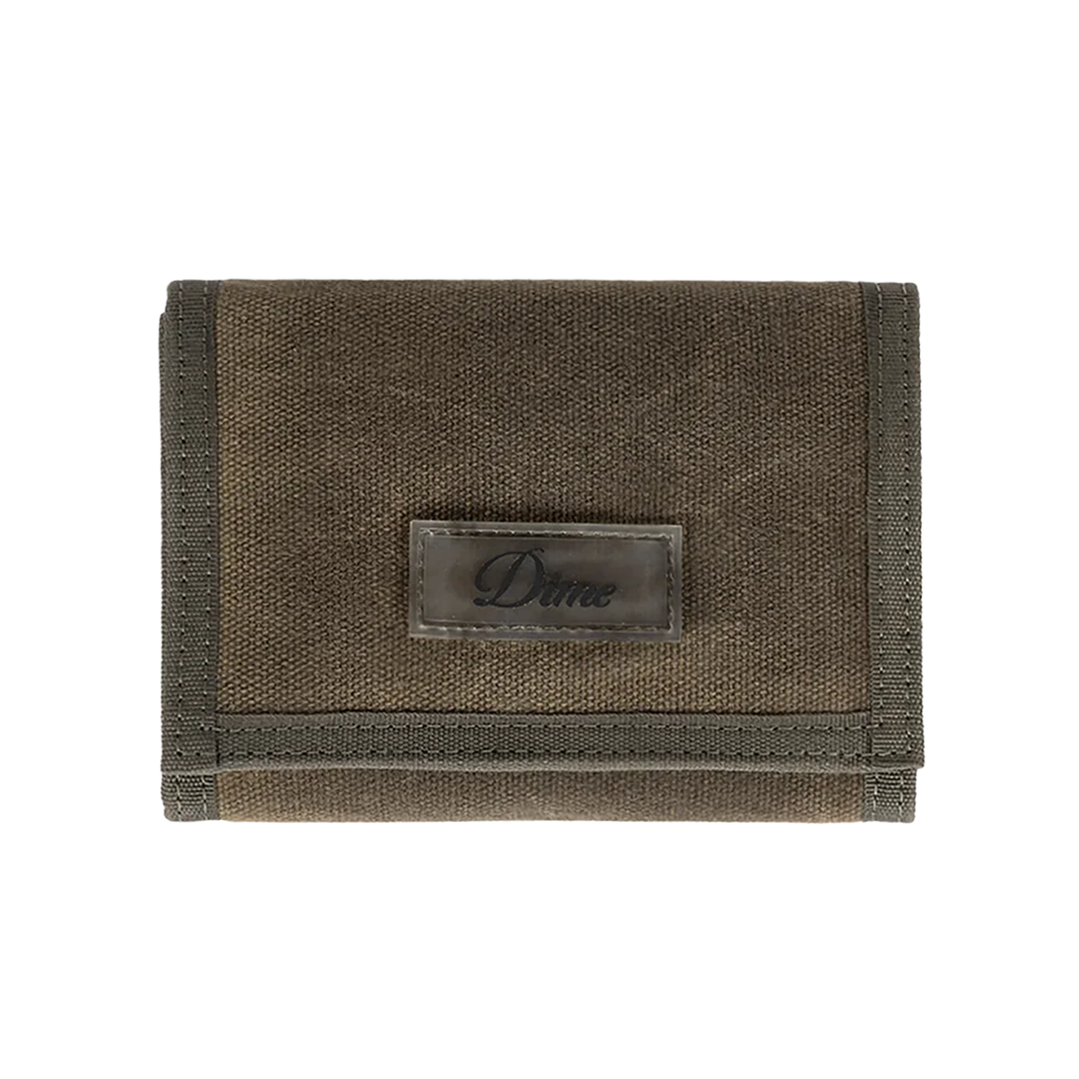 Dime Waxed Velcro Wallet - Olive